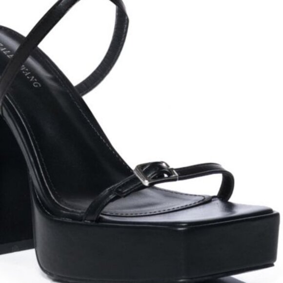 AZALEA WANG " READILY STRAPPED " 2 IN 1 STRAPPY SANDAL IN BLACK ( BRAND NEW !!!! - Picture 6 of 10